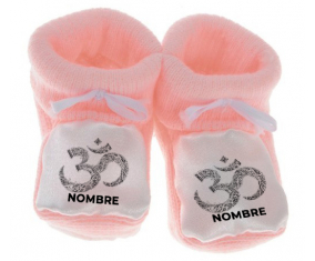 Botitas bebé Om aum Sánscrito diseño-2 con nombre