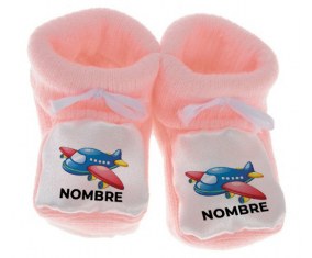 Botitas juguetes para bebés Toys Plane diseño-1 con nombre