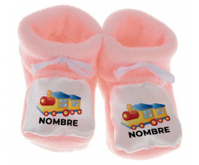 Botitas juguetes para bebés juguetes tren diseño-1 con nombre