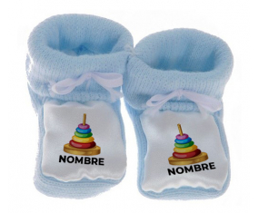 Botitas juguetes para bebés para apilar con nombre