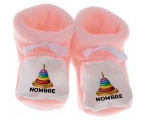 Botitas juguetes para bebés para apilar con nombre