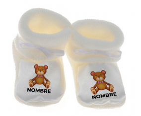 Botitas oso juguetes para bebés con nombre