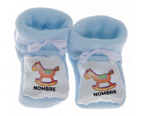Botitas juguete juguetes de madera mecedor caballo con nombre