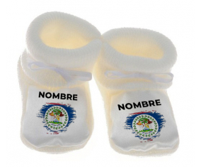 Botitas cepillo de bandera de bebé efecto Belice con nombre