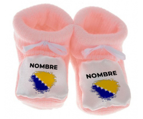 Botitas efecto cepillo baby flag Bosnia y Herzegovina con nombre