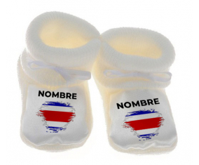 Botitas baby flag brush effect Costa Rica con nombre