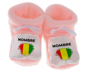 Botitas efecto bandera bebé cepillo Guinea Bissau con nombre