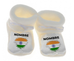 Botitas baby flag india efecto cepillo con nombre