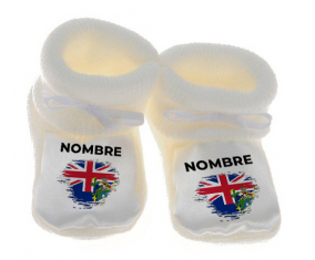 Botitas Baby Flag Brush Effect Islas Pitcairn con nombre