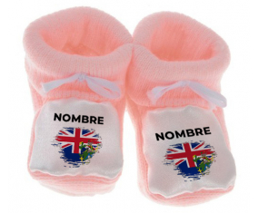 Botitas Baby Flag Brush Effect Islas Pitcairn con nombre