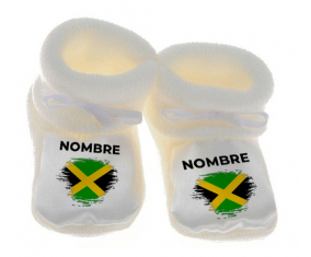 Botitas efecto bandera bebé Jamaica cepillo con nombre