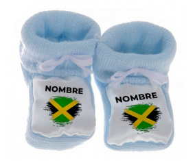 Botitas efecto bandera bebé Jamaica cepillo con nombre