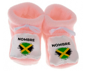 Botitas efecto bandera bebé Jamaica cepillo con nombre
