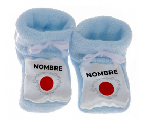 Botitas baby flag brush efecto Japón con nombre