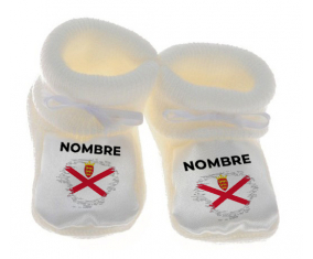 Botitas Baby Flag Brush Effect Island en Jersey con nombre