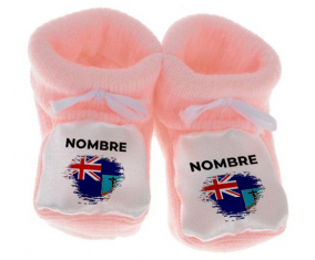 Botitas efecto cepillo Baby Flag Montserrat con nombre