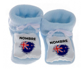 Botitas baby flag brush effect Nueva Zelanda con nombre