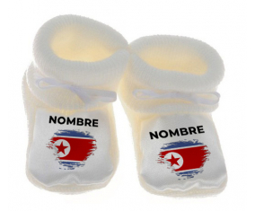 Botitas cepillo de bandera de bebé efecto Irlanda del Norte con nombre