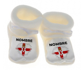 Botitas cepillo de bandera de bebé efecto islas Marianas del Norte con nombre