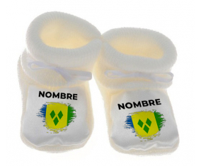 Botitas Baby Flag Brush Effect St. Vincent and the Grenadines con nombre