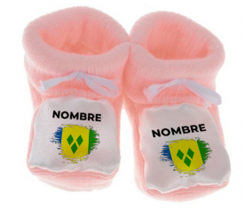 Botitas Baby Flag Brush Effect St. Vincent and the Grenadines con nombre