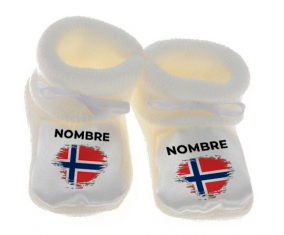 Botitas Baby Flag Brush Effect Svalbard y Jan Mayen con nombre