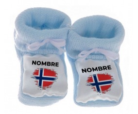 Botitas Baby Flag Brush Effect Svalbard y Jan Mayen con nombre