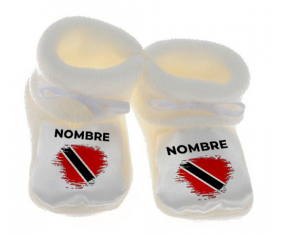 Botitas baby flag brush effect Trinidad y Tobago con nombre