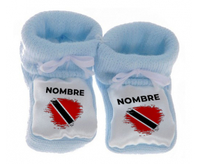 Botitas baby flag brush effect Trinidad y Tobago con nombre