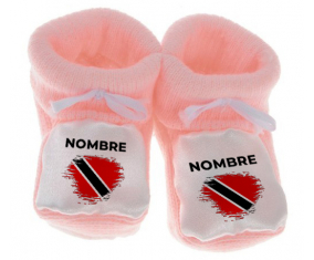 Botitas baby flag brush effect Trinidad y Tobago con nombre