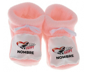 Botitas para bebé I love Egypt con nombre