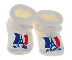 Botitas bebé Drapreau France - Torre Eiffel con nombre