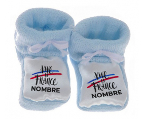 Botitas para bebé Vive la France avec prénom