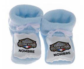 Botitas para bebé Welcome to Paris con nombre