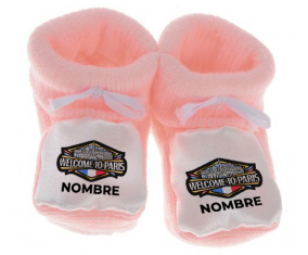 Botitas para bebé Welcome to Paris con nombre