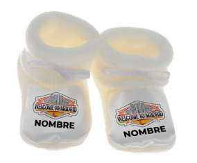 Botitas para bebé Welcome to Madrid con nombre