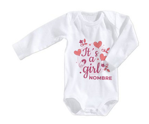 bebé personalizado Es una niña nombre de algodón