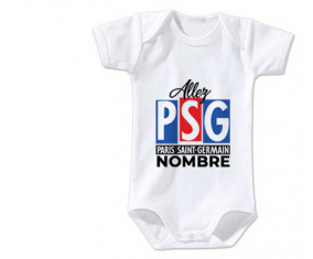 Allez Paris saint-germain + nombre : Bodies para bebé