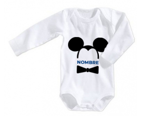 Bodies Baby Disney Mickey Black Orejas corbata de arco negro con nombre