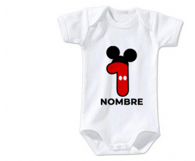 Bodies Baby Disney Mickey Número 1 con nombre