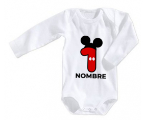 Bodies Baby Disney Mickey Número 1 con nombre