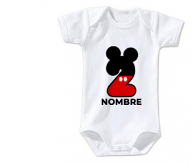 Bodies Baby Disney Mickey Número 2 con nombre