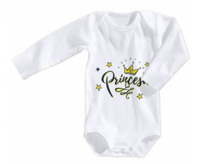 Bodies bebé corona amarilla princesa diseño-1