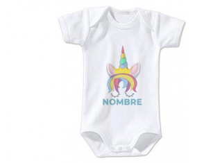 Bodies bebé Unicornio diseño-1 con nombre