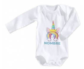 Bodies bebé Unicornio diseño-1 con nombre