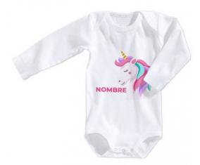 Bodies bebé Unicornio diseño-2 con nombre