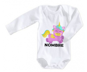 Bodies bebé Unicornio diseño-4 con nombre