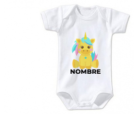 Bodies bebé Unicornio diseño-5 con nombre