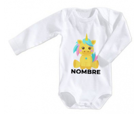 Bodies bebé Unicornio diseño-5 con nombre