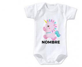 Bodies bebé Unicornio diseño-6 con nombre